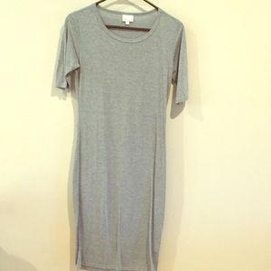 LuLaRoe dress grayish blue color. Very fitting